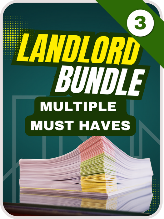 Landlord Bundle! Get all you need in one bundle and CUSTOMIZE! Multiple must-have documents to rent your property to tenants! Protect your asset!