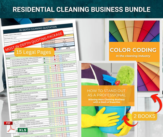 Ultimate Cleaning Business Success Kit: Pricing Tool & Expert Guides Includes 15 page quoting package and books to walk you through it all!