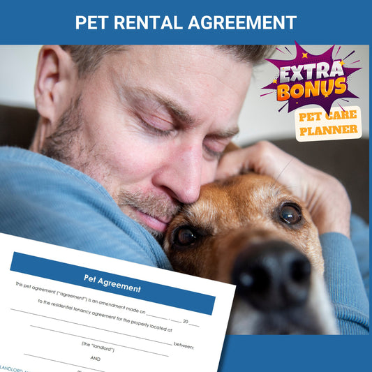 PET Agreement - It's their home too! Expectations and responsibilities - (4 pages) - plus a bonus