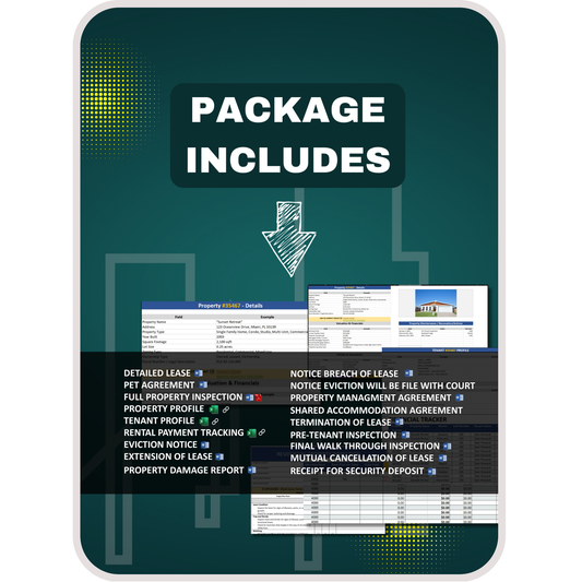 Landlord Bundle! Get all you need in one bundle and CUSTOMIZE! Multiple must-have documents to rent your property to tenants! Protect your asset!