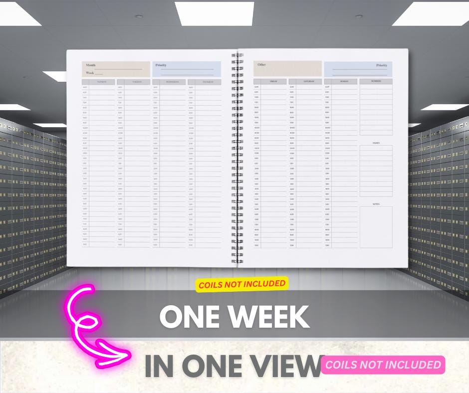 WEEKLY PLANNER - your perfect tool for a productive week! Print a new one every year! Print as you need!