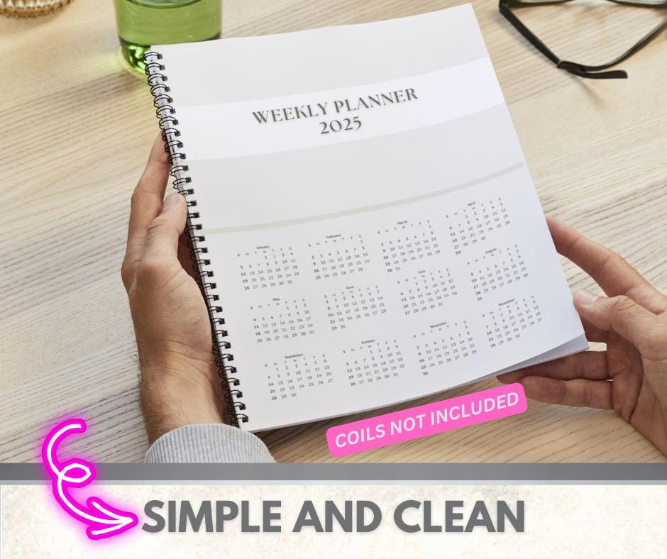 WEEKLY PLANNER - your perfect tool for a productive week! Print a new one every year! Print as you need!