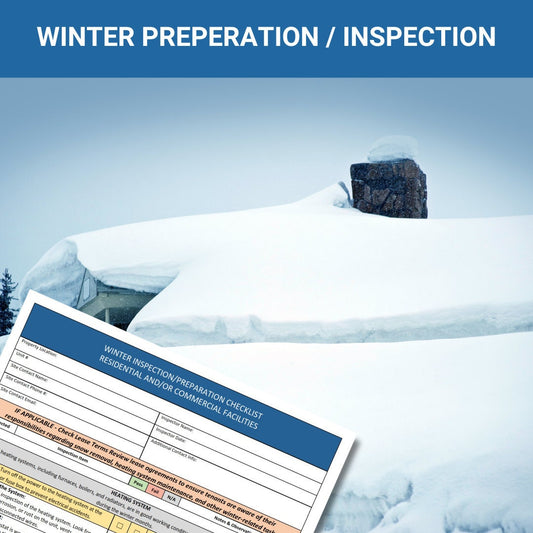 Winter Building Inspection / Preparation - 13 Pages -  Customize the WORD doc or print and go with the PDF! Protect your building!