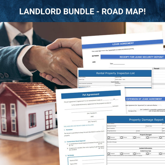 Landlord Bundle! Get all you need in one bundle and CUSTOMIZE! 13 must-have documents to rent your property to tenants! Protect your asset!