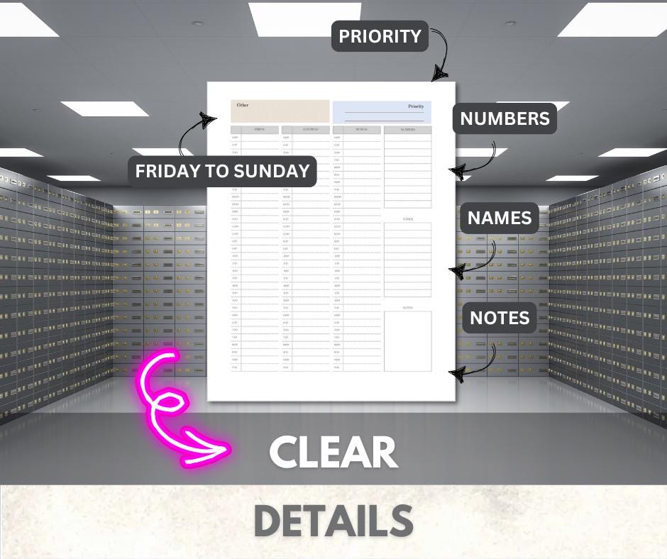WEEKLY PLANNER - your perfect tool for a productive week! Print a new one every year! Print as you need!