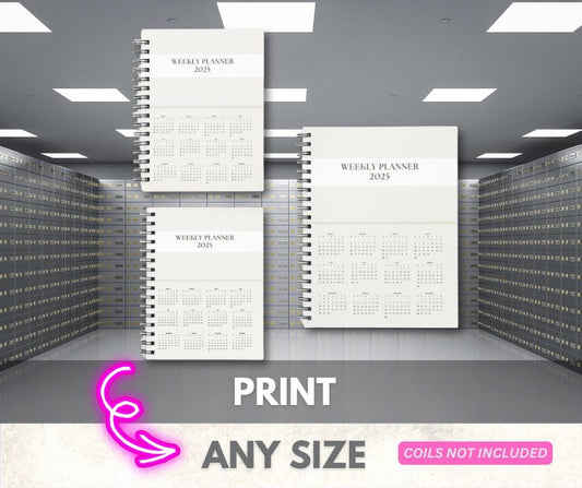 WEEKLY PLANNER - your perfect tool for a productive week! Print a new one every year! Print as you need!