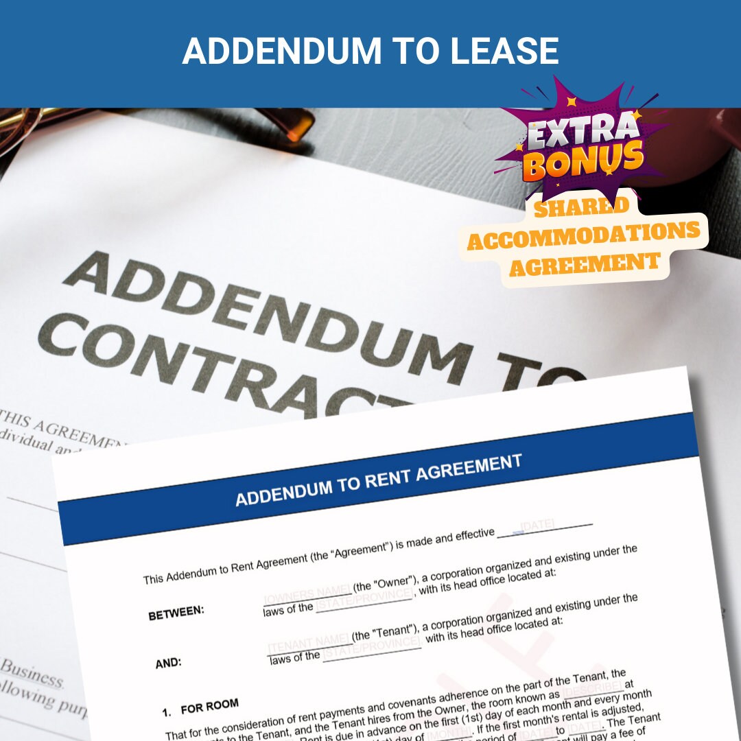 Addendum to Lease! Cover all changes to avoid disagreements...disagreements cost money!