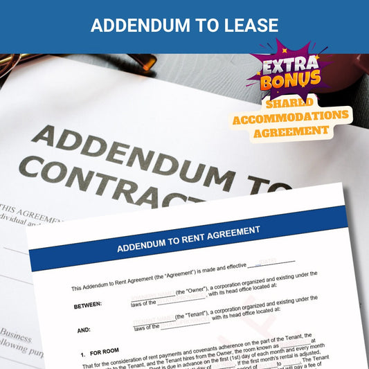 Addendum to Lease! Cover all changes to avoid disagreements...disagreements cost money!